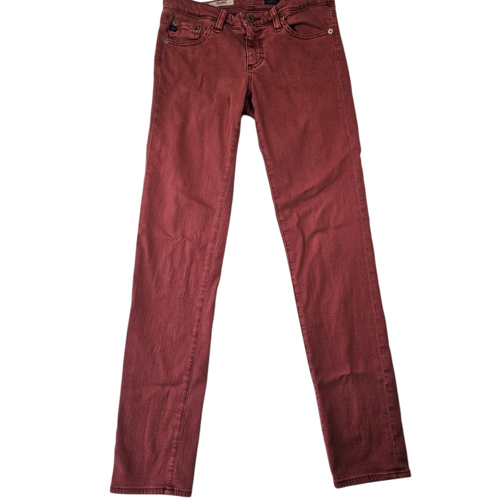 AG Adriano Goldschmied The Stilt Cigarette Leg Jeans 27R Terracotta Made in USA - Picture 2 of 16